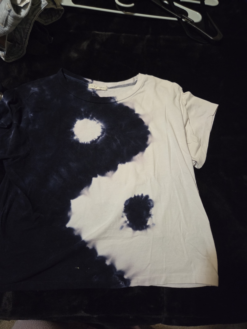 Tie-Dye Yin Yang Short Sleeve Tee - Navy & White